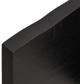 sötétbarna kezelt tömör asztallap 140x40x(2-4) cm