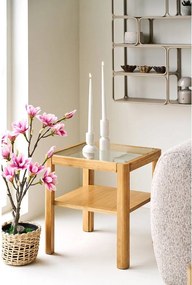 Tárolóasztal üveg asztallappal 40x40 cm Lourmarin – House Nordic