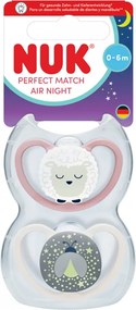 Baba cumi  NUK Perfect Match Air Night FIREFLY/SHEEP 0-6m 2db, vel. 0-6 h