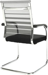 Tárgyalószék, szürke/fekete/ezüst, ESIN