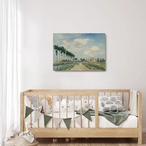 Üveg kép - Johan Barthold Jongkind, The Towpath, reprodukciók (70x50 cm)