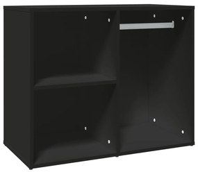 fekete szerelt fa pipereszekrény 80 x 40 x 65 cm