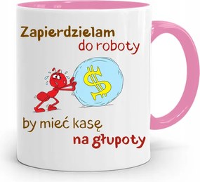 Rózsaszín Vicces Bögre Nyomtatott Mintával