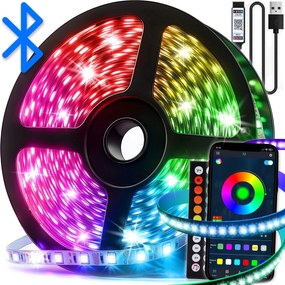 Rgb Led Szalag 5m Ledy 5050 szalag 5V Színes Távirányítóhoz Alkalmazás