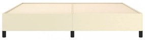 vidaXL krémszínű műbőr ágykeret 200x200 cm