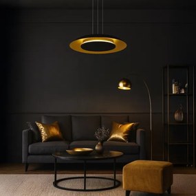 LED csillár kábelen PIATTINO LED/30W/230V 2700/3200/4000K átm. 40 cm fekete/arany