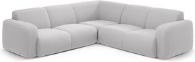 Világosszürke buklé sarokkanapé (variálható-L alakú) Molino – Micadoni Home