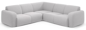 Világosszürke buklé sarokkanapé (variálható-L alakú) Molino – Micadoni Home