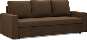 Zeus kanapéágy, szövet anyag, hab töltet, egyenes kartámasz, barna