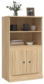 sonoma tölgy szerelt fa magasszekrény 60x35,5x103,5 cm