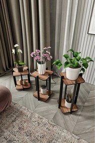 Virágállvány Flower Desk Square - Walnut