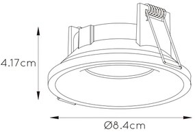 Lucide09923/01/30-Fürdőszobai beépíthető lámpa ZIVA 1xGU10/50W/230V IP44 fekete