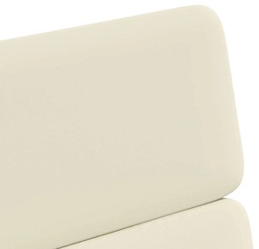 vidaXL Kerekes Étkező Székek 2 pcs Krém 58 x 65 x 98 cm Műbőr