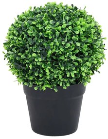 2 db zöld gömbalakú cserepes műpuszpáng 27 cm