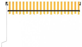 sárga és fehér kézzel kihúzható napellenző 350 x 250 cm