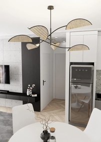 Emibig modern mennyezeti lámpa lotus barna fekete emi1463/6