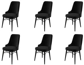 Pare Black and Black étkezőszék szett, 6 db, 6 db