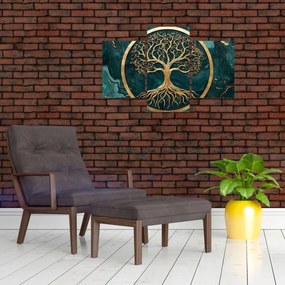 Kép – Márványban lévő arany életfa (90x60 cm)