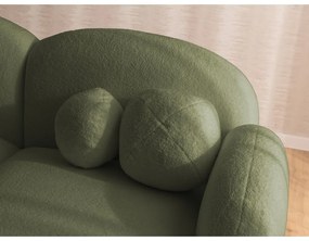 Zöld buklé sarokkanapé (jobb oldali-heverő résszel) Orbit – Ropez