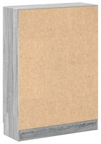 szürke sonoma színű szerelt fa könyvszekrény 82,5x30,5x115 cm