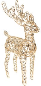 Karácsonyi világító rénszarvas Champagne, 37 x 24cm, 30 mikro LED, elemes, 24 cm