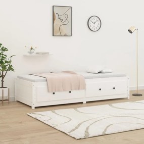 fehér tömör fenyőfa kanapéágy 90 x 190 cm (Single)