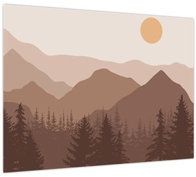 Kép - Barna hegyek N⁰1 (70x50 cm)