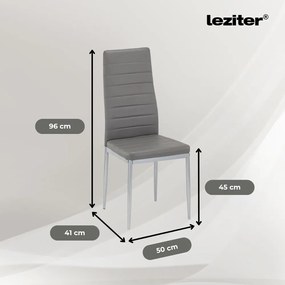 Mabel 6+1 étkező garnitúra szürke-szürke