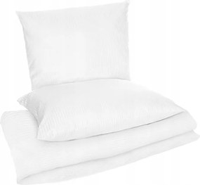 Szállodai párnahuzat damaszt Premium 160x200 fehér csíkos 5 mm