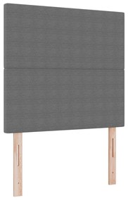 Boxspring ágy matraccal &amp; LED világítással szürke 100x200 cm kordbársony