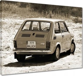 Vászonkép 50x40 Kisgyermek Fiat 126p Kisgyermek
