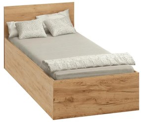 Egyszemélyes ágy 90 cm Discutibles (aranyy craft tölgy) (ágyráccsal)  (tárolóhellyel). 1116311