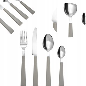 Evőeszköz Készlet 16 db-os ezüst bézs rozsdamentes acél 4 személyes szett
