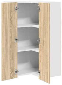 Függő szekrény Riga Sonoma tölgy és fehér 57 x 57 x 100 cm