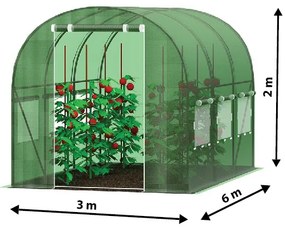 Kerti fóliaház/fóliasátor 3x6m UV filterrel PREMIUM