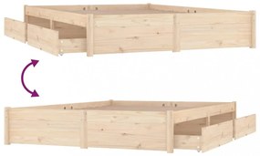 ágykeret fiókokkal 140 x 190 cm