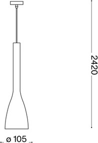 Ideal Lux - Függeszték kábellel FLUT 1xE14/40W/230V átm. 10,5 cm fekete