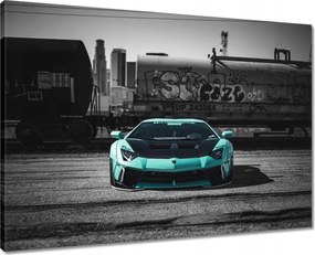Vászonkép 70x50 Türkiz Lamborghini
