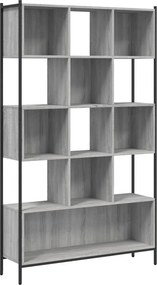 vidaXL szürke sonoma színű szerelt fa könyvespolc 102x28x172 cm
