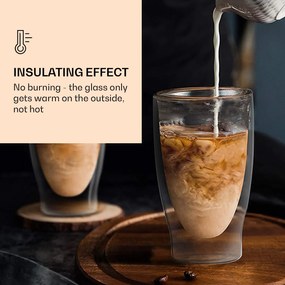 Feelino DUOS, duplafalú pohár, 400 ml, kanállal