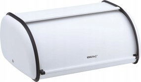 Egyrészes kenyértartó Kinghoff fehér fém