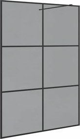 vidaXL Walk-in zuhanyfal Fekete 140 x 195 cm edzett üveg