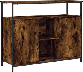 vidaXL füstös tölgy színű szerelt fa tálalószekrény 100 x 35 x 80 cm