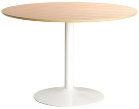 Asztal Oakland 769Világos tölgy, Fehér, 74cm, Közepes sűrűségű farostlemez, Fém