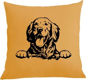 Párna párnahuzat nyomtatás Golden Retriever Vázlat