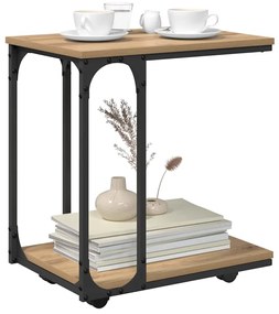 Oldal asztal polcokkal Artisan tölgy 50 x 35 x 55.5 cm Faanyag