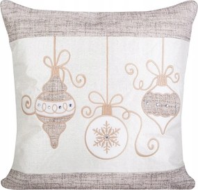 Dekoratív párnahuzat 40x40 karácsonyi bézs-arany