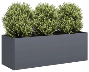 vidaXL növénytartó antracitszürke 120x40x40 cm hidegen hengerelt acél