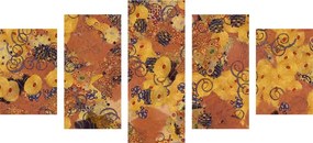 5 részes kép absztrakció ihlette G. Klimt