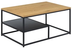 Natúr színű dohányzóasztal tölgyfa dekoros asztallappal 60x90 cm Gila – Actona